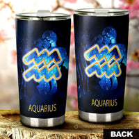 Aquarius Tumbler Cup Custom Zodiac Car Interior Accessories