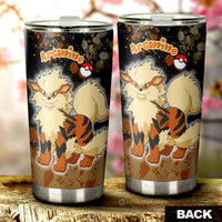 Arcanine Tumbler Cup Custom Tie Dye Style Anime Car Accessories