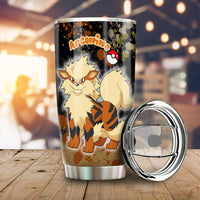 Arcanine Tumbler Cup Custom Tie Dye Style Anime Car Accessories