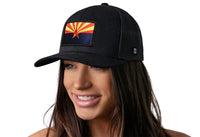 Arizona Flag Trucker Hat  |  Black CA Snapback