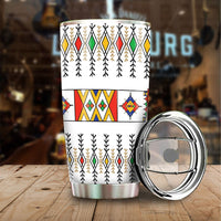 Asiri Pattern Tumbler Cup Custom Traditional Qatar Car Accessories