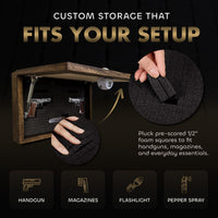 Hidden Gun Storage Cabinet Deer Buck Whitetail Wood Firearm Safe Concealment Furniture Wall Art