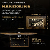 Hidden Gun Storage Cabinet Deer Buck Whitetail Wood Firearm Safe Concealment Furniture Wall Art