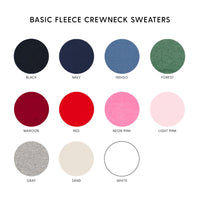 Pick Flowers Not Fights w/pocket on front- BASIC FLEECE CREWNECK