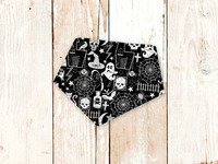 "B&W Halloween" Dog Bandana (Glow in the Dark)