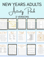 Adults New Years Activity Pack