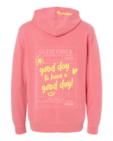 GOOD DAY HOODIE - Embroidered/Printed  Adult Pigment