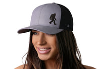 Bigfoot Trucker Hat  |  Gray-Black Sasquatch Snapback