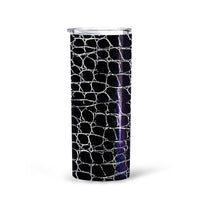 Black Skin Pattern Crocodile Custom Tall Glitter Tumbler