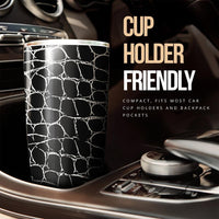 Black Skin Pattern Crocodile Tumbler Stainless Steel