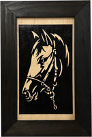 Horse Wall Art Gun Concealment Furniture - Handcrafted Hidden Gun Storage Wall Decor - Hidden Gun Shelf with Magnetic Lock for Quick Access