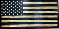 Large American Flag Gun Safe - Quick Access Hidden Gun Safe for Rifles, Shotguns, & Handguns - Gun Concealment Furniture with Magnetic Lock - Gun Self Hidden Storage (Black)