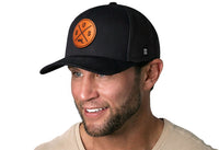 Boston Trucker Hat Leather  |  Black BOS X Snapback