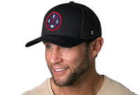 Boston Trucker Hat  |  Black BOS X Football Snapback