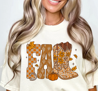 Fall Boots Brown Comfort Colors T-Shirt
