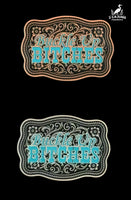 Buckle Up Buckle Western Design Tri-Layer Acrylic Hat Patch