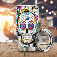 Buffalo Bills Tumbler Cup Custom Sugar Skull Car Accessories