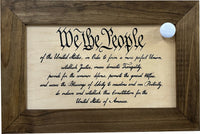 We The People Constitution Gun Concealment Furniture - Handcrafted Hidden Gun Storage Wall Decor - Hidden Safe Furniture with Magnetic Lock for Quick Access & Storage - Made in USA