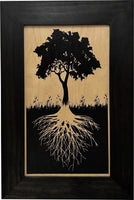 Hidden Gun Storage Tree Roots Silhouette Concealment Shelf