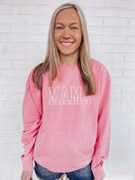 Embroidered PIGMENT Crewneck - OUTLINE NAME - ENTER YOUR CUSTOM NAME! (White Thread)