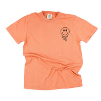 Living My Best Home School Life - Melty Smiley (pf & b) - Comfort Colors Tee