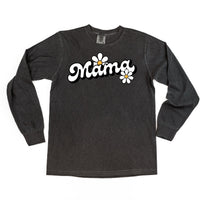 Daisy - Mama - w/ Full Daisy on Back - Long Sleeve Comfort Colors Tee