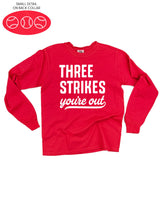 Three Strikes You're Out (bd) - LONG SLEEVE Comfort Colors Tee