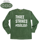 Three Strikes You're Out (bd) - LONG SLEEVE Comfort Colors Tee