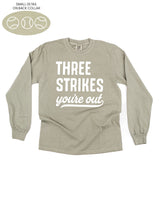 Three Strikes You're Out (bd) - LONG SLEEVE Comfort Colors Tee