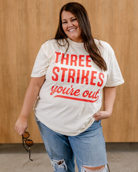 Three Strikes You're Out (bd) - Comfort Colors Tee