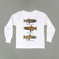 Trout Chart - Hand Drawn - Child Long Sleeve Tee