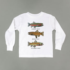 Trout Chart - Hand Drawn - Child Long Sleeve Tee