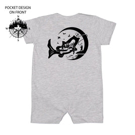 Fishing Compass - Fishing Scene (pf&b) - Shorts Romper