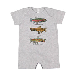 Trout Chart - Hand Drawn - Shorts Romper