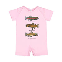Trout Chart - Hand Drawn - Shorts Romper
