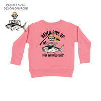 Fishing Skelly - Never Give Up (pf&b) - Child Sweater