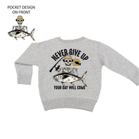 Fishing Skelly - Never Give Up (pf&b) - Child Sweater