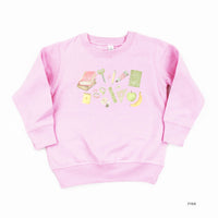 Watercolor School Supplies - Child Sweater