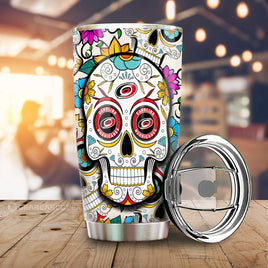 Carolina Hurricanes Tumbler Cup Custom Sugar Skull Car Accessories
