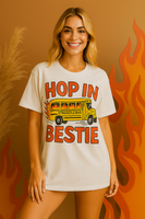 Hop In Bestie Struggle Bus Shirt - Printed On Comfort Colors