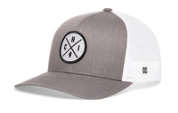 Chicago Trucker Hat  |  Gray-White CHI X Snapback