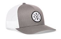 Chicago Trucker Hat  |  Gray-White CHI X Snapback