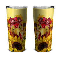 Chicken Sunflower Custom Tumbler Cup