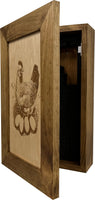 Hidden Gun Safe Chicken and Eggs Farmhouse Scene by Bellewood Designs
