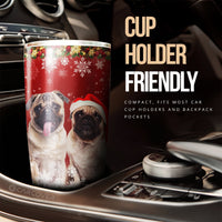 Christmas Pugs Tumbler Cup Custom Car Interior Accessories
