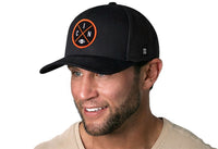 Cincinnati Trucker Hat  |  Black CIN X Football Snapback