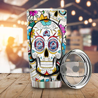 Colorado Avalanche Tumbler Cup Custom Sugar Skull Car Accessories