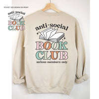 Anti-Social Book Club (Pocket on Front / Full Size on Back) - Basic Fleece