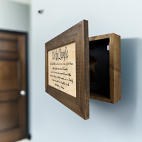 We The People Constitution Gun Concealment Furniture - Handcrafted Hidden Gun Storage Wall Decor - Hidden Safe Furniture with Magnetic Lock for Quick Access & Storage - Made in USA