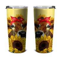 Cow Sunflower Custom Tumbler Stainless Steel